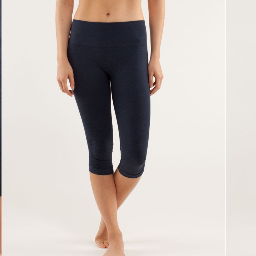 Lululemon In The Flow Crops Leggings Seamless